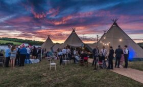 Tipi At Sunset